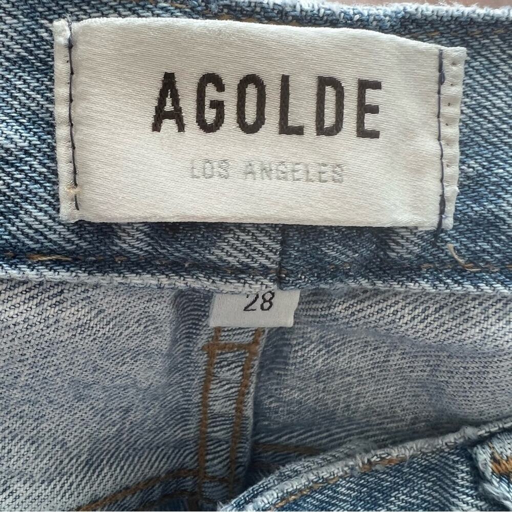 Agolde The Mid Rise Relaxed Bootcut Frayed Hem Size 28 - Picture 9 of 14
